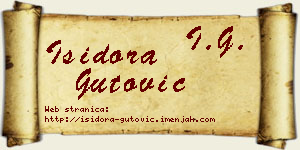 Isidora Gutović vizit kartica